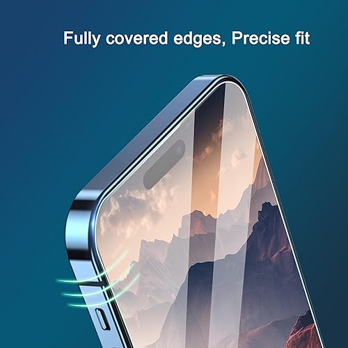 Miniatura 6 de Ailun Protector de pantalla de vidrio para iPhone 15  iPhone 15 Pro 6.1 pulgadas, 3 unidades de vidrio templado, protección de sensor, compatible