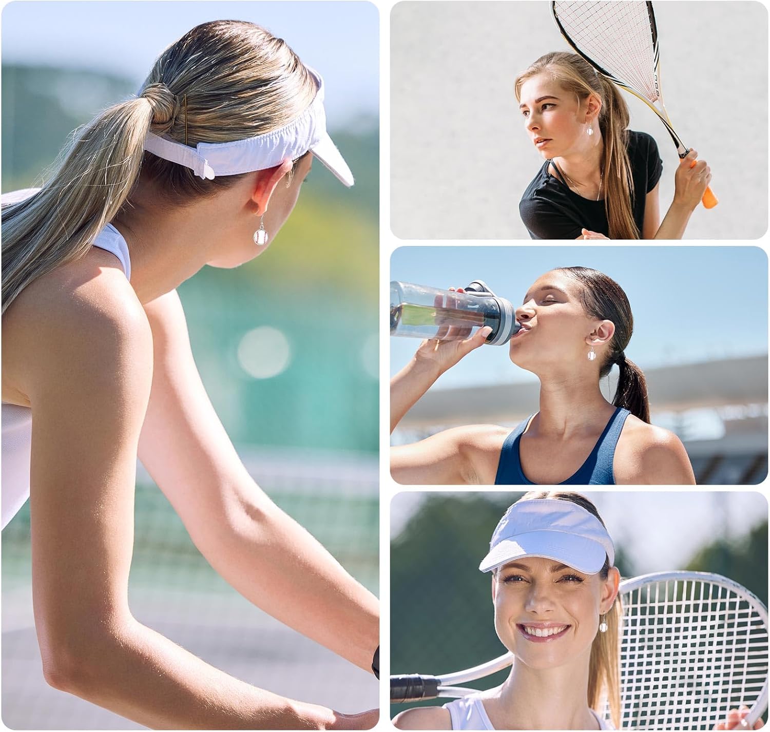 Baseball Earrings for Women, Stylish Baseball Dangle Earrings Softball Drop Earring Sport Ball Shape Jewelry Gifts for Baseballs Players Lovers Fans Decorations, 1.4x0.6 Inch - Image 7