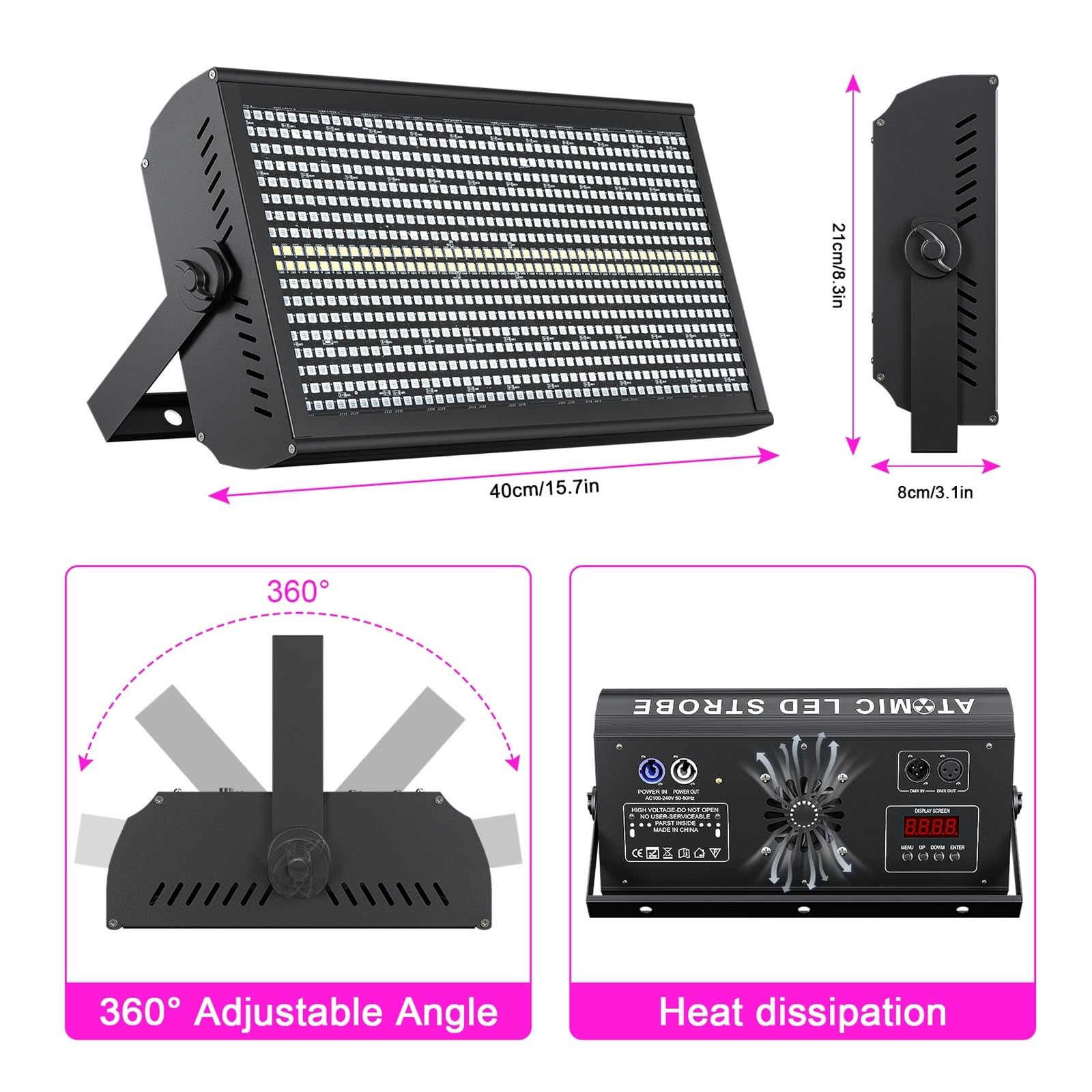 Oświetlenie LED RGB, Scena Światło Bar Wash Strobe Światła, 130 W RGB LED Uplight DMX512 DJ Na Imprezę Dyskotekę Ślub Wakacje KTV