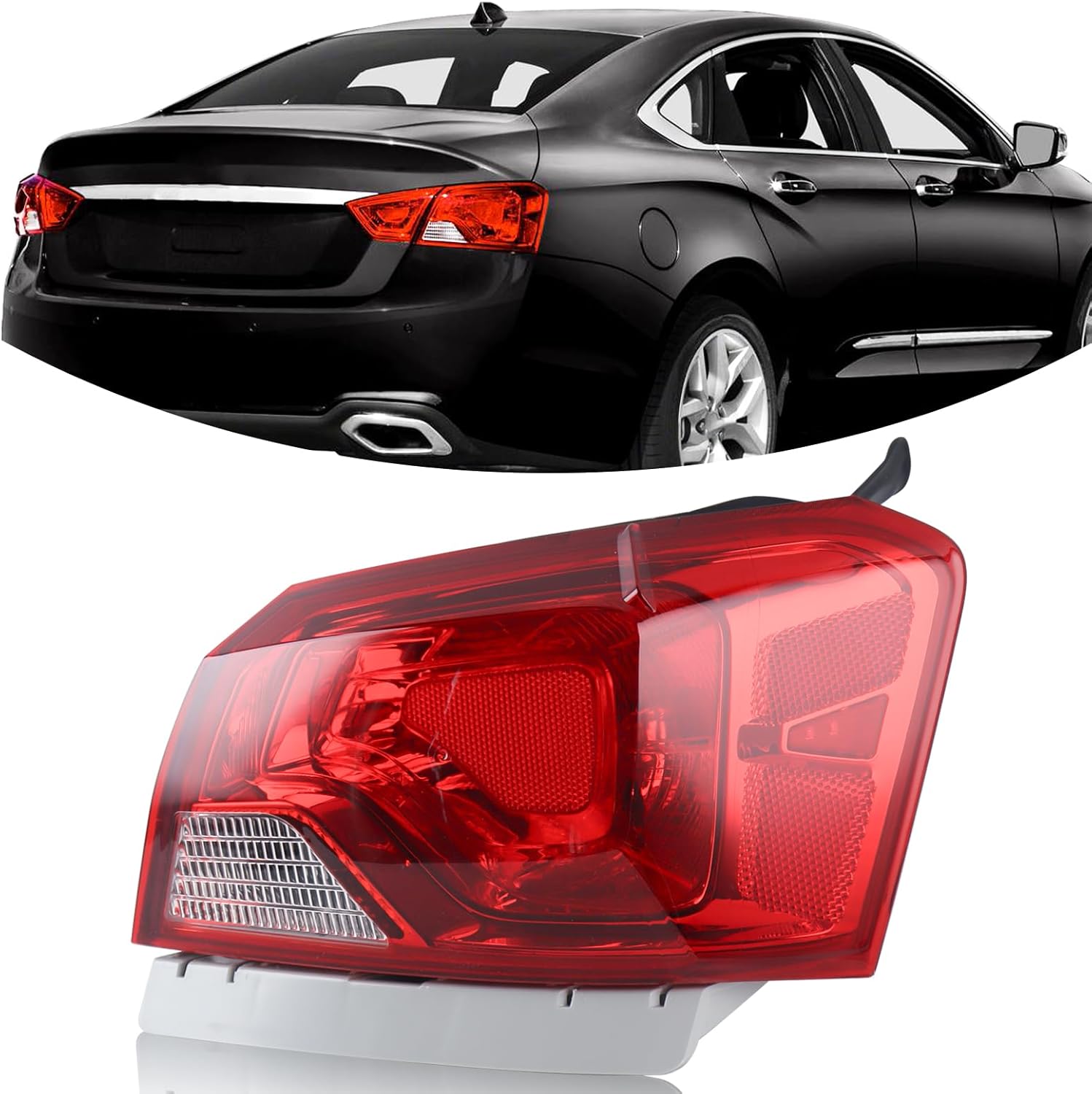 Outer Tail Light Compatible with 2014-2020 Chevrolet Impala Rear Lamp Tail Lamp Left Driver Side 84247728 GM2804116