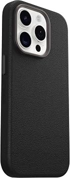 OtterBox Symmetry Series Cactus Leather MagSafe Case for iPhone 15 Pro, Shockproof, Drop Resistant, Thin Protective Case, 3 x More Falls According to Military Standards, Black