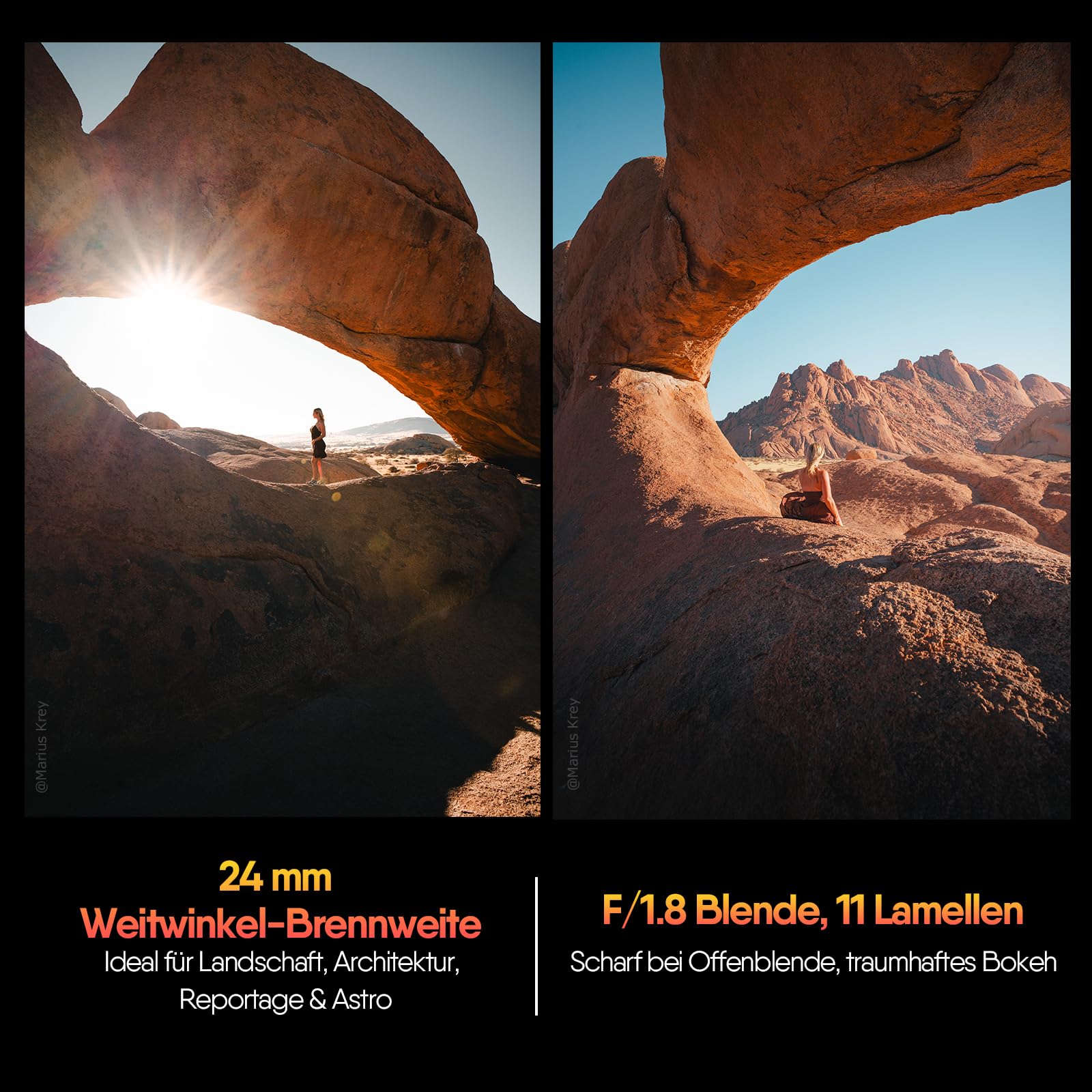 Rollei AF 24 mm F/1.8 Vollformat Objektiv für Sony FE mit STM-Autofokus | Vollmetall Gehäuse 477g Kompatibel mit APS-C FX30/ZV-E10/A6000–A6700/A5000/A5100 und Full Frame ZV-E1/FX3/A1/A1II/A9/A7 Series