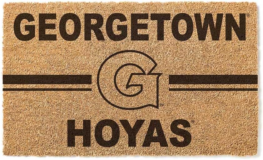 KH Sports Fan Georgetown Hoyas Team Logo Coir Doormat, 18x30 Inches, Hoyas Outdoor Rug; Display Your Team Spirit with This Unique Georgetown Hoyas Doormat