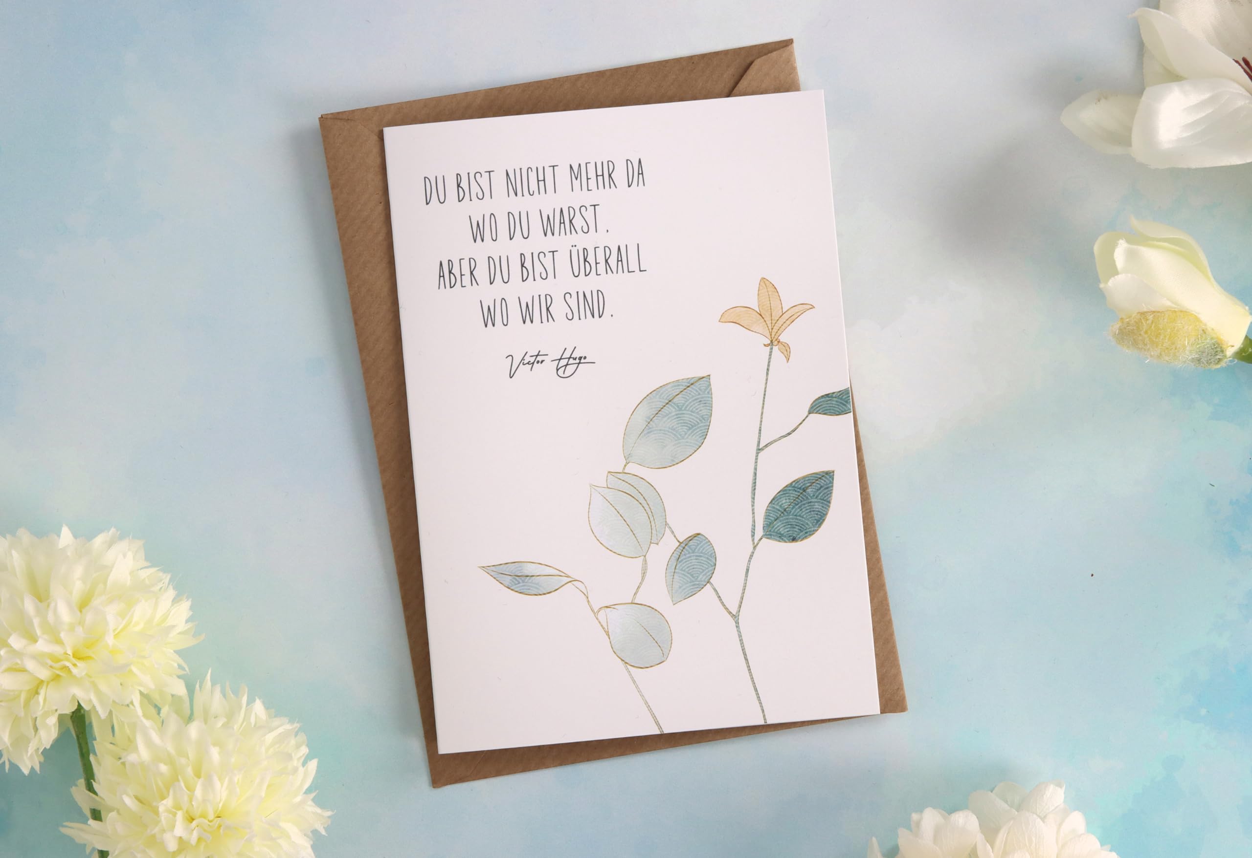 24-5002 Carte Argentée Avec Enveloppe 145x105mm - Sincères Condoléances