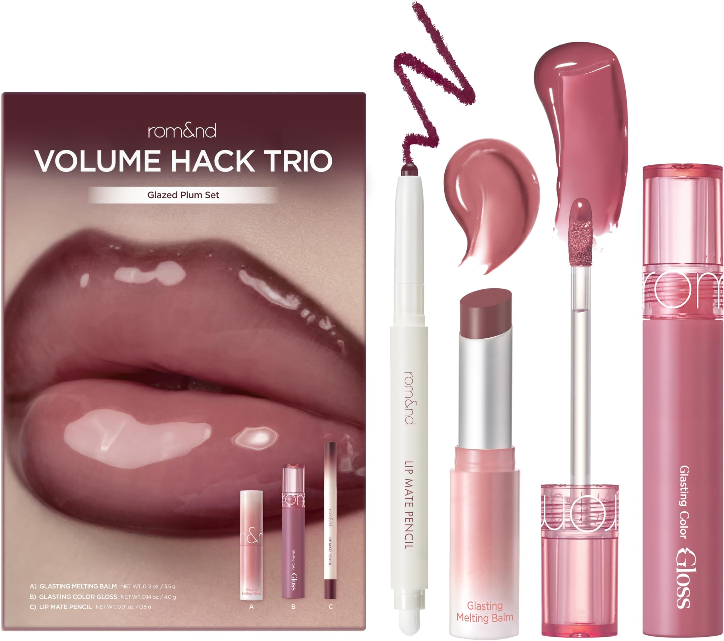 rom&nd VOLUME HACK TRIO (GLAZED PLUM SET)