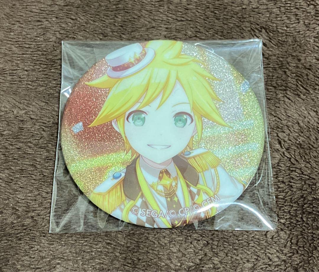 Amazon | 鏡音レン グリッター缶バッジ 9B モモジャン Q6I3 | バッジ
