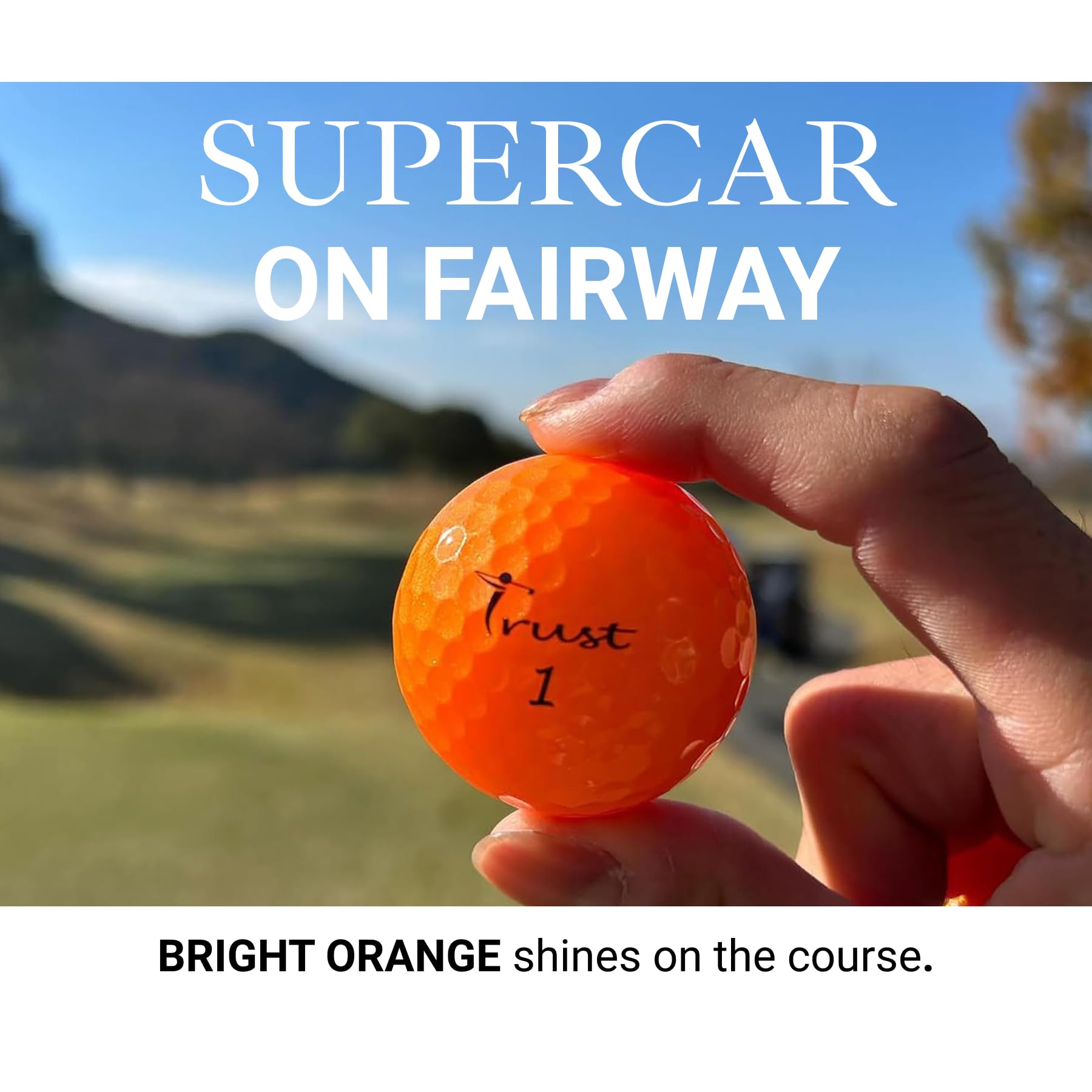 Trust Bolas de Golf Aurora | Alta Visibilidad, Vuelo Largo y Recto, Uretano Cristal Tour, Núcleo Dinámico de 3 Piezas, 12/48 Pelotas, Azul Aurora, Naranja Aurora, Amarillo Aurora y Rosa Aurora