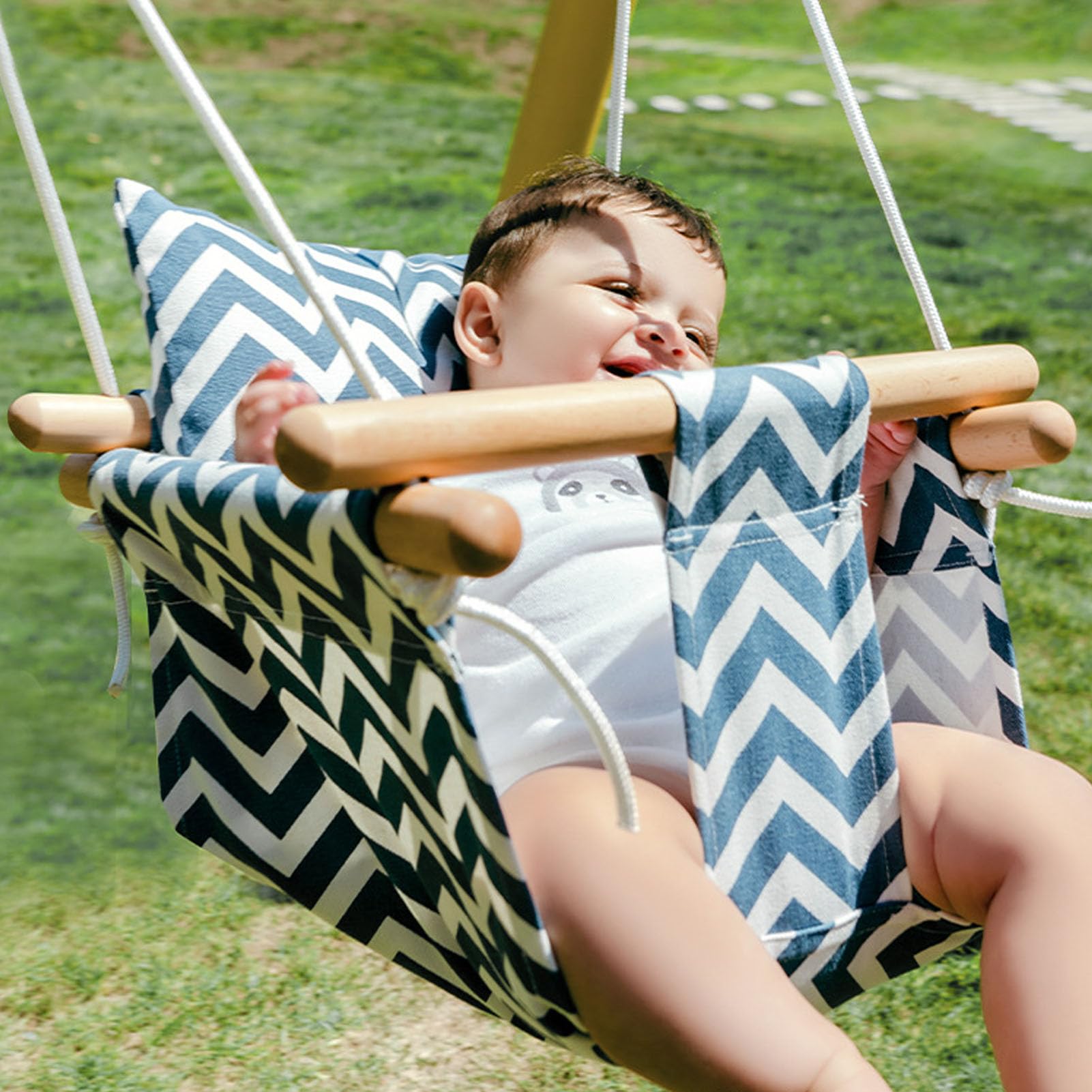 Altalena per bambini da esterno Sedile in morbido cotone Altalena per amaca per bambini traspirante per uso interno ed esterno