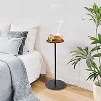 Vista 7 de Space-Saving Pedestal Martini Cocktail Table - Small Round Accent Table for Living Room & Bedroom