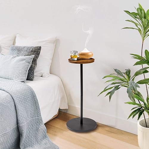 Miniatura 7 de Mesa de cóctel de Martini con pedestal que ahorra espacio, pequeña mesa redonda para sala de estar y dormitorio