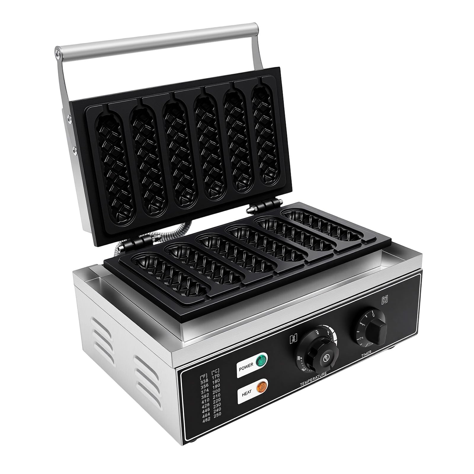 Gofrownica 1500 W 50–300 °C stal szlachetna gofrownica kukurydza