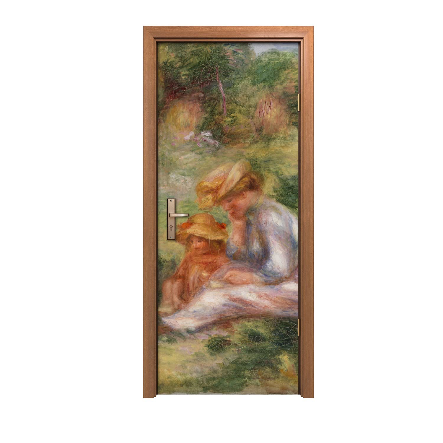 Autocollant de porte 80x200cm pour camoufler les imperfections d'un mur