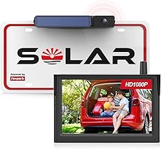 Solar Wireless Backup Camera for Car (1080P), 3 Mins DIY Installation, Foxpark Solar 3 Back Up Camera Systems Wireless 5 i...