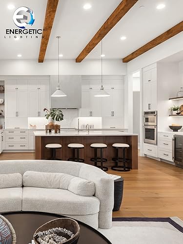 Miniatura 8 de Iluminación empotrable LED ultrafina de 6 pulgadas con caja de conexiones, luz descendente de oblea sin lata de luz diurna de 5000 K, 12 W  110 W