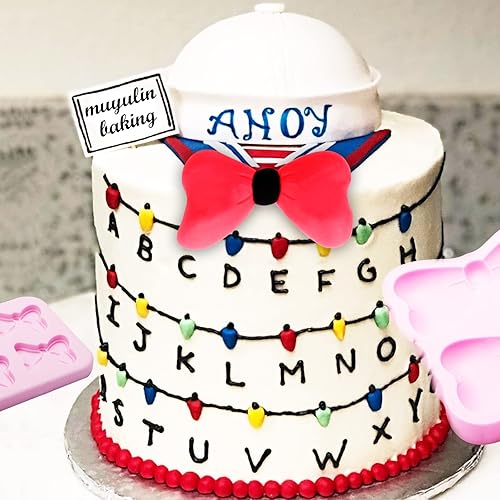 Miniatura 5 de Moldes de chocolate con lazos, 3 paquetes de moldes de silicona para galletas de fondant, para decoración de pasteles de cumpleaños de bebé,