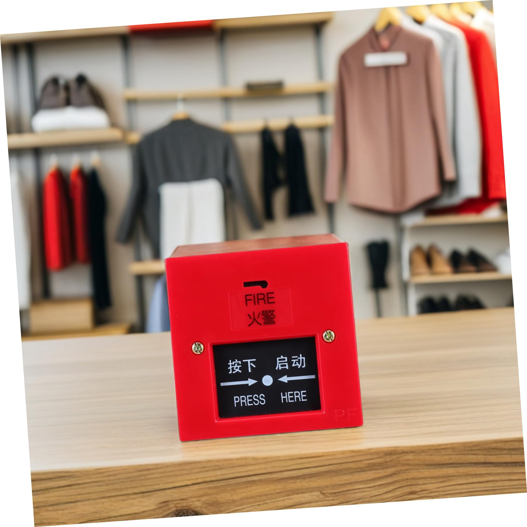 SHINEOFI Interruptor de Rociadores contra Incendios Rojo, Botón de Alarma Manual Reiniciable de Plástico para Sistema de Protección contra Incendios en Emergencias