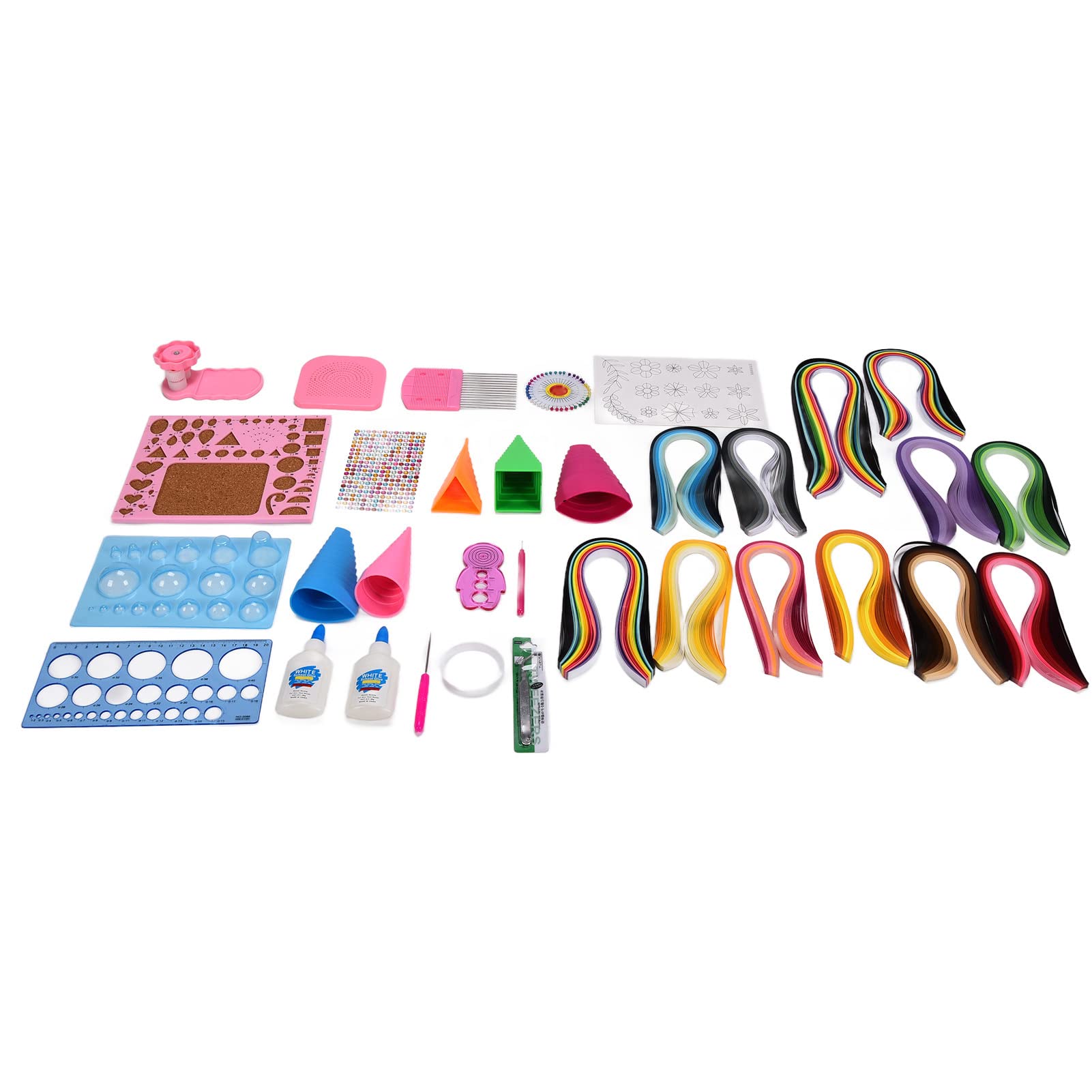 ANKROYU Kits de quilling en papier Ensemble complet d'outils de quilling avec 1260 bandes de papier matelassées, travaux manuels de quilling pour débutants, adultes, amateurs d'art