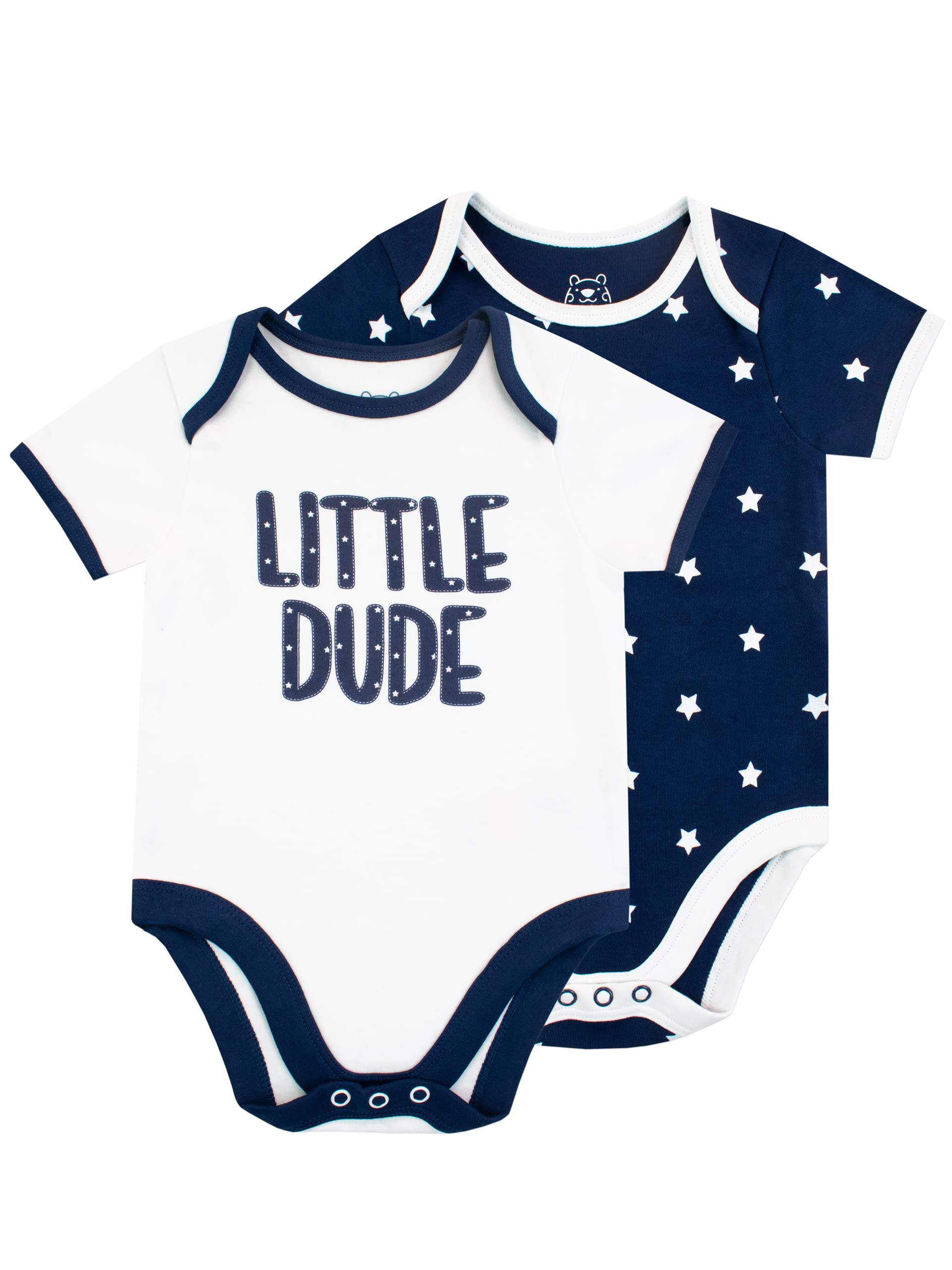 Harry Bear Baby Boys Star Bodysuit 2 Pack Blue 0-3 Months