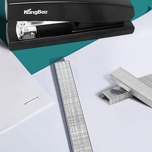 Miniatura 5 de Grapas, 266 grapas estándar para grapadoras, 14 de pulgada de longitud, 210 por tira, grapas de punto de cincel sin atascos, 10,000 grapas de uso