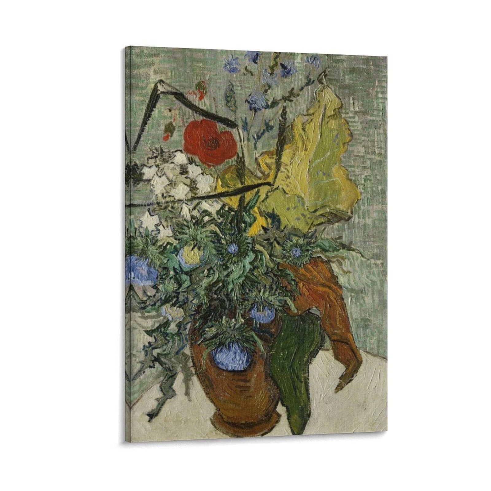 Wild Flowers And Thistles in A Vase by Vincent Van Gogh Wall Art Prints Poster Canvas Wall Art Prints Poster Photo Picture Painting Posters Room Decor 08x12inch(20x30cm)