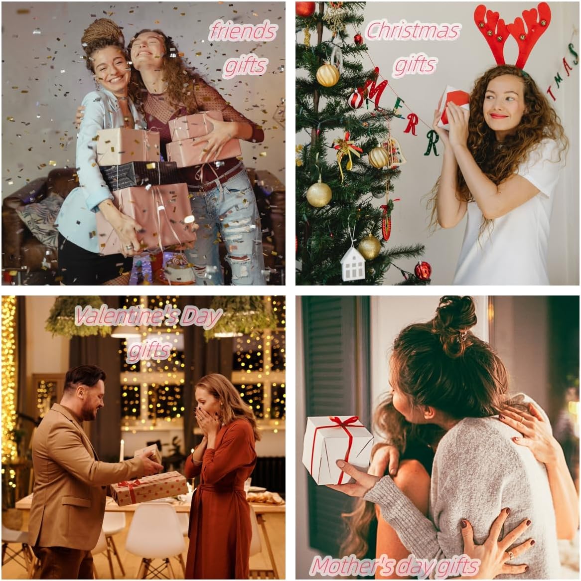 TIZU 3 Pairs Christmas Earrings for Women Christmas Bow Jingle Bell Xmas Trees Drop Dangle Earrings Set New Year Jewelry Gifts - Image 6