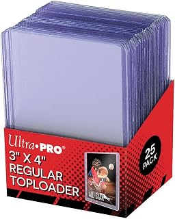 Ultra Pro 25-Pack 3x4 Toploaders - Crystal Clear Rigid Protectors for Sports Cards (Baseball, Football, Basketball)