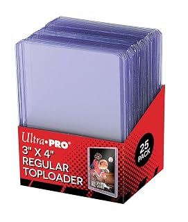 Ultra Pro 3" x 4" Clear Regular Top Loaders for Trading Cards – 25 Pack - Amazon product rated Grade B