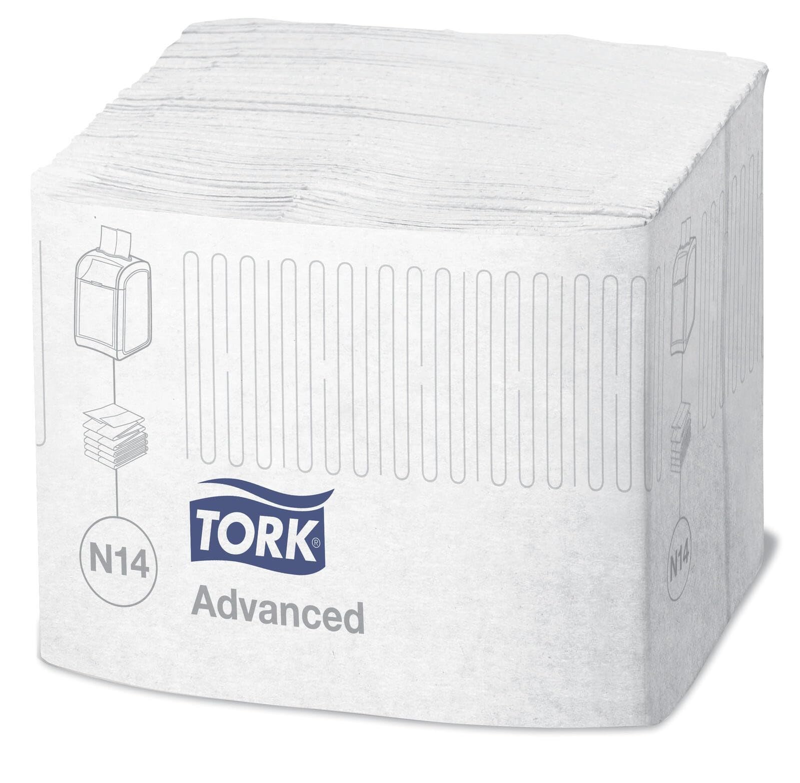 Tork 15830 Xpressnap Fit - Tovaglioli Advanced, 2 veli, lunghezza 21,​3 cm, 720 pezzi, colore: Bianco