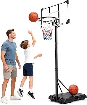 Portable Basketball Hoops Outdoor Adjustable Height Basketball Goal for Kids Youth Adults in Backyard/Basketball Court/Garage/Indoor Shatterproof Backboard Canasta De Basketball