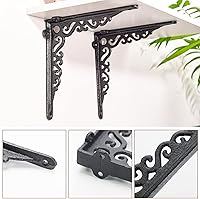 Vista 5 de Sungmor Soportes de estante de hierro fundido resistentes a la corrosión, resistentes a la corrosión en ángulo recto de 90° para colgar en la pared