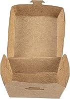 Vista 14 de Restaurantware Mini cajas de hamburguesas de 2.8 x 2.8 x 2 pulgadas, 100 recipientes de comida con tapa con bisagras, cajas desechables de papel