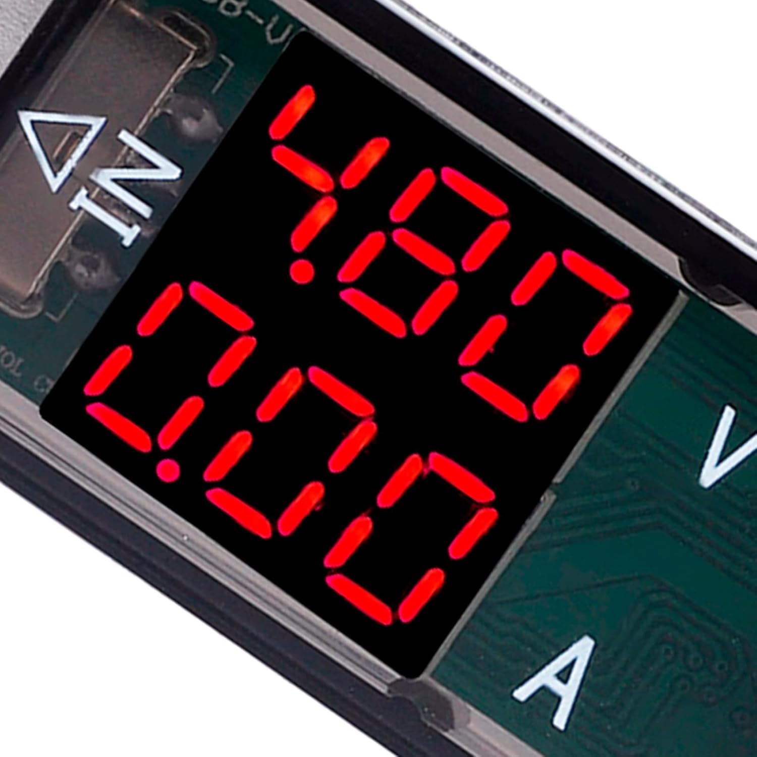 USB Color LCD Tester, 3.2-10V 0-3A Voltmeter Ammeter Multimeter (Black)