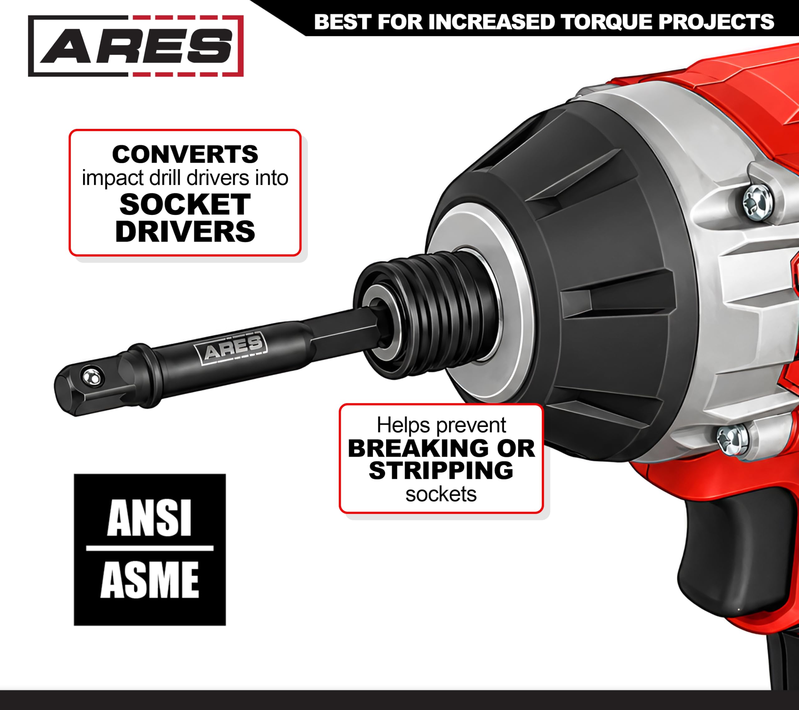 Amazon | ARES 70384-10ピース 1/4インチ ドライブ 3インチ インパクト