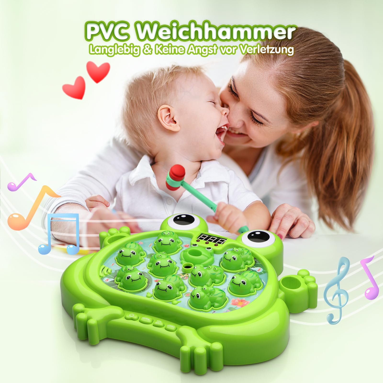 Hot Bee Spielzeug für 2 3 4 5 Jahre alt Junge Mädchen Hammerspielzeug für ab 2 Jahren Kleinkinder Kinderspielzeug Geburtstag-Geschenk für Kinder Alter 2-5 Frühes Lernspielzeug Hammerspiel Klopfspiel