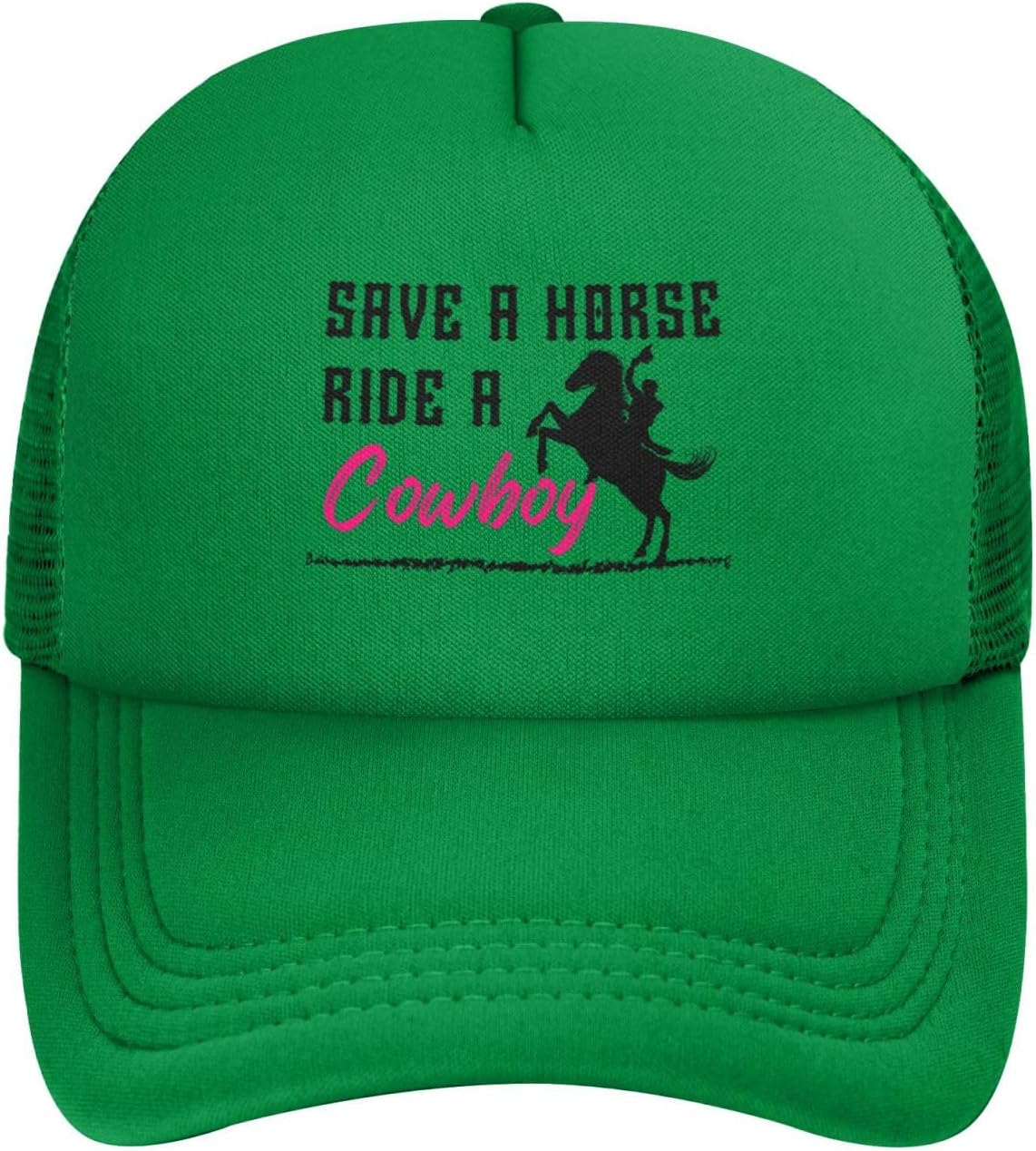 Save A Horse Ride A Cowboy Mesh Hat Black Baseball Cap for Men Women Funny Trucker Hat Gifts