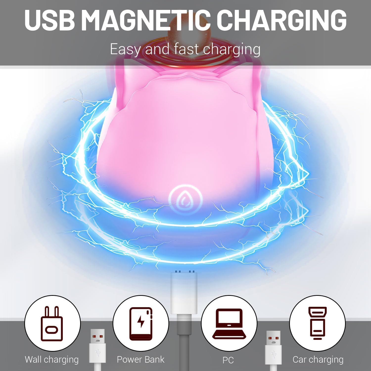 2026 Newly Roses for Women Suction Toy Quiet 10 Speed Adult Toys Waterproo Automatic Electric Adult Toys Machine Pleasure Gifts vib for her (Pink)