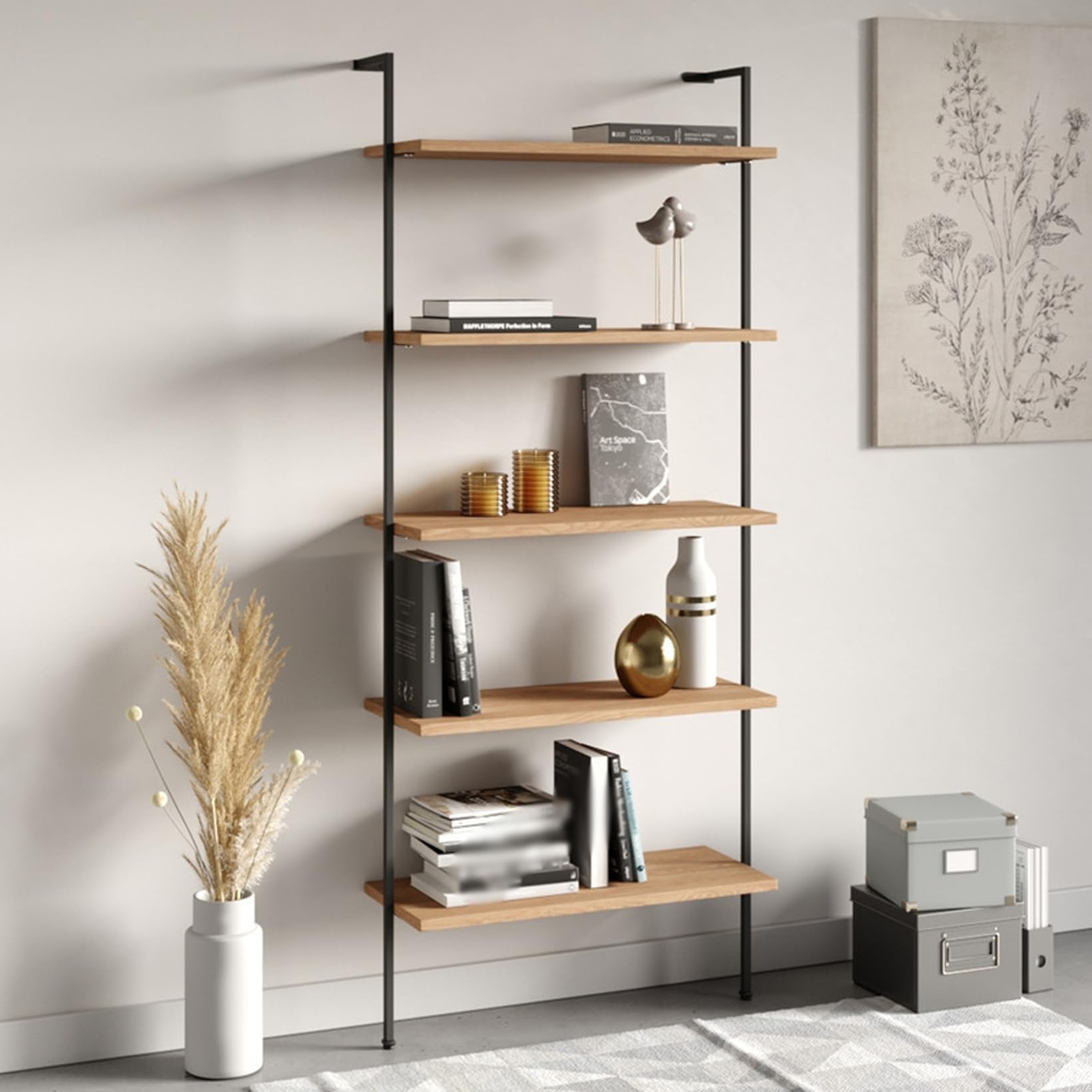 Amazon｜[GZGZ] ウォールシェルフ アイアン シェルフ 北欧 ウォール