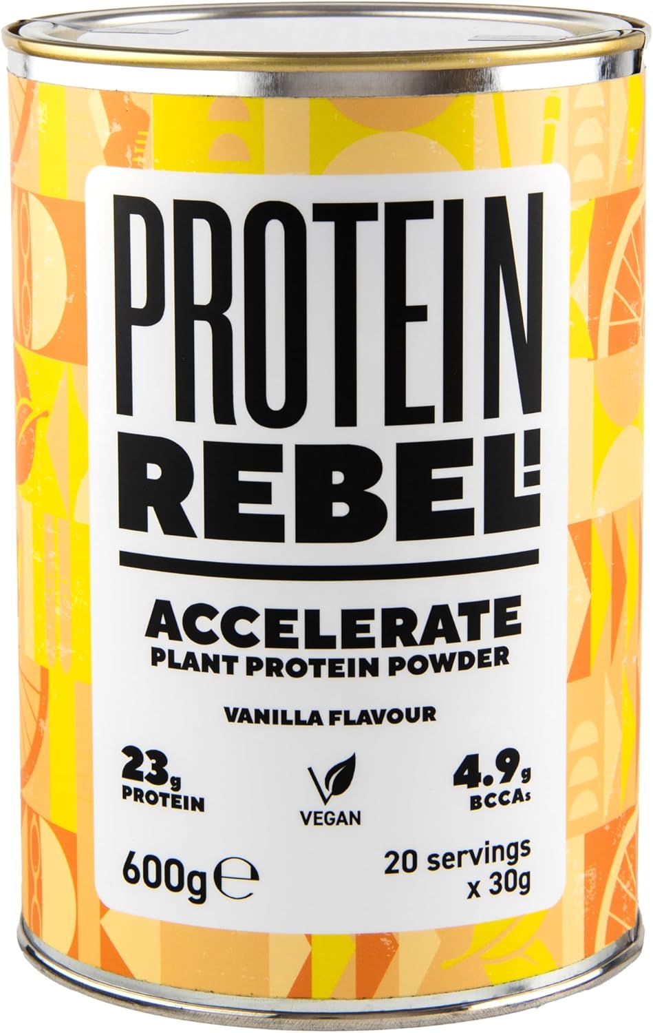 Vegan Protein Powder Vanilla for Runners – 100% Natural, Plant Based Protein Supplements – Clean Running Recovery Drink, Sugar Free, Gluten Free, No Additives or Preservatives, by Protein Rebel