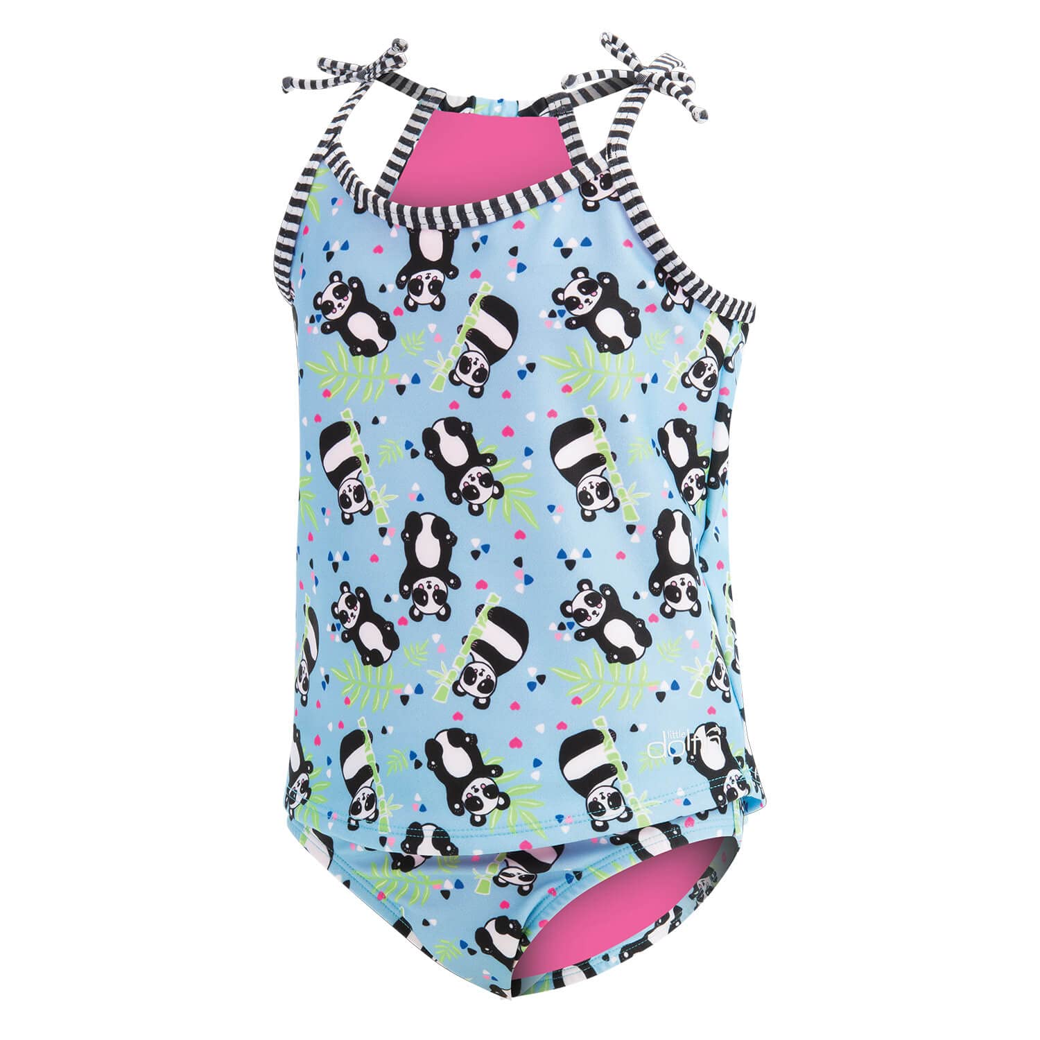 Dolfin Little Toddler Girls Swimsuit Print Two Piece with Tankini Top