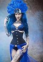 Vista 53 de HOMELEX Tocado de plumas negras para mujer, accesorios de carnaval caribeño