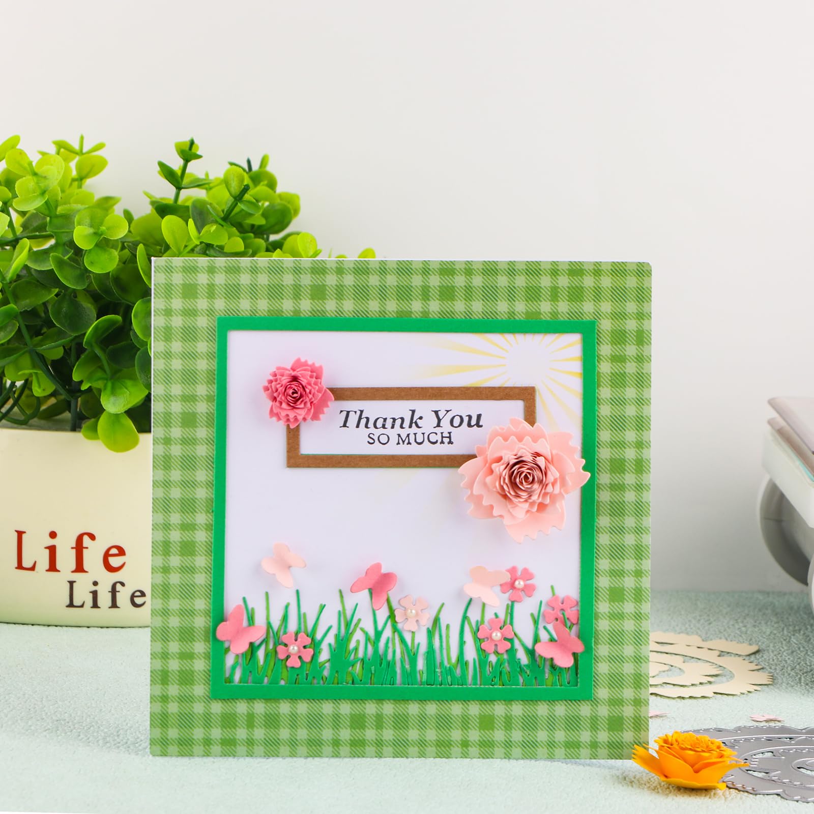 Amazon.co.jp: 10個 3Dフラワー スパイラルメタルカッティング