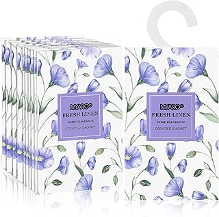 MYARO 12 Pcs Linen Scented Sachets for Drawer and Closet, Long-Lasting Sachets Bags Air Freshener Fresh Scents, Hanging Potpourri Bags Home Fragrance Sachet for Lover