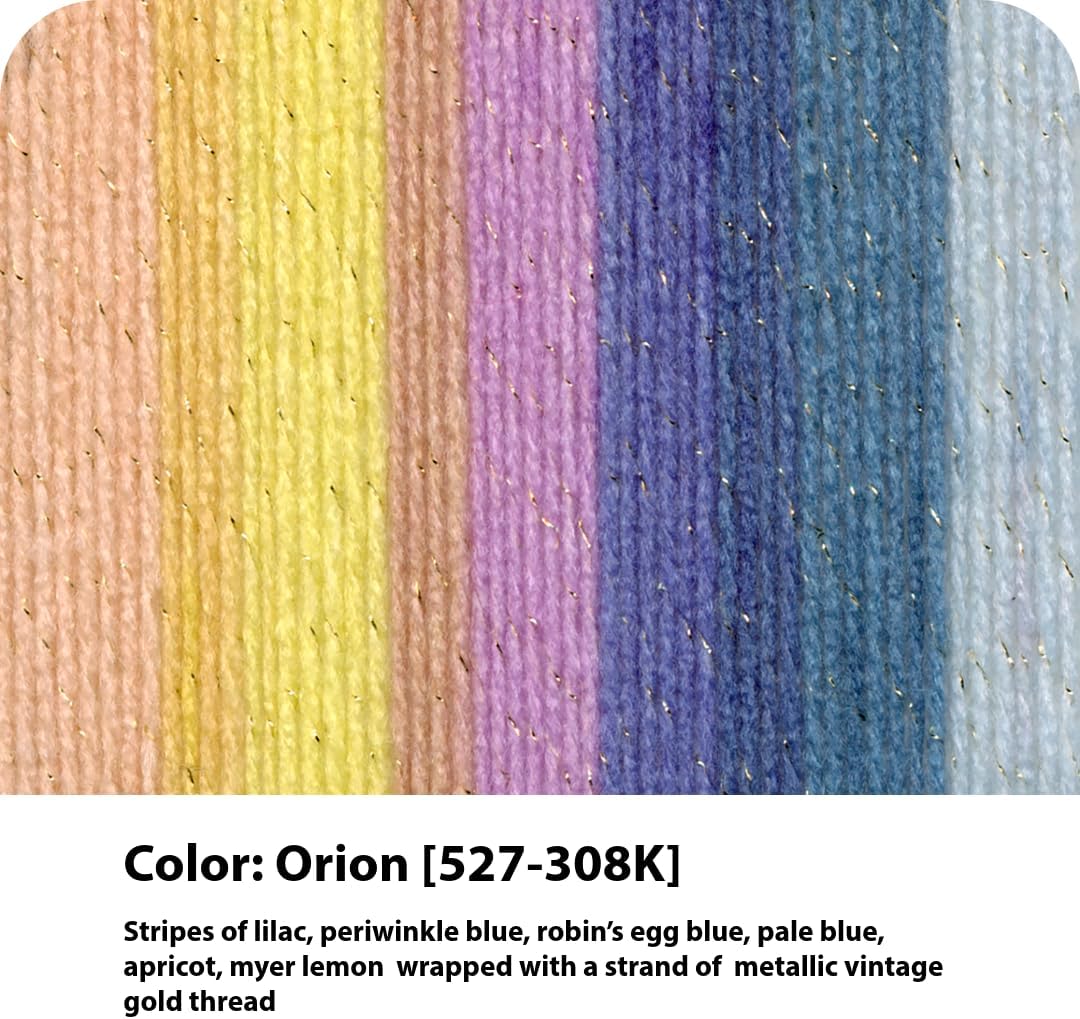 (3 Pack) Lion Brand Yarn Mandala Sparkle Yarn, Orion