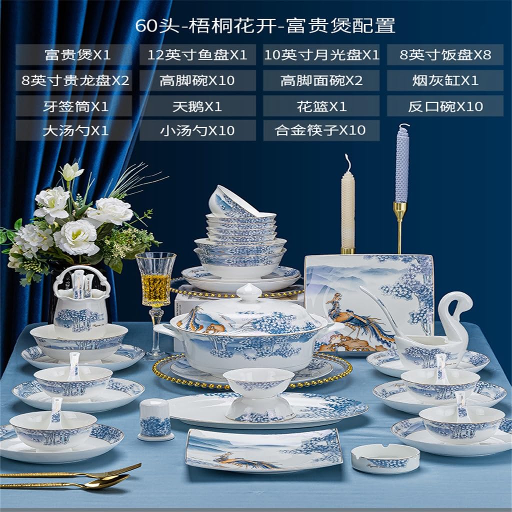 i biały porcelanowy zestaw naczyń z porcelany kostnej, miski ceramiczne, talerze, łyżki, komplet, miski ceramiczne