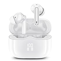 xinwld Cuffie Bluetooth 5.3 Stereo HiFi Con 4 HD Mics, Mini Auricolari Wireless Cancellazione Rumore, 40 Ore di Autonomia, Per AndroidOS, USB-C, IPX7 Impermeabili