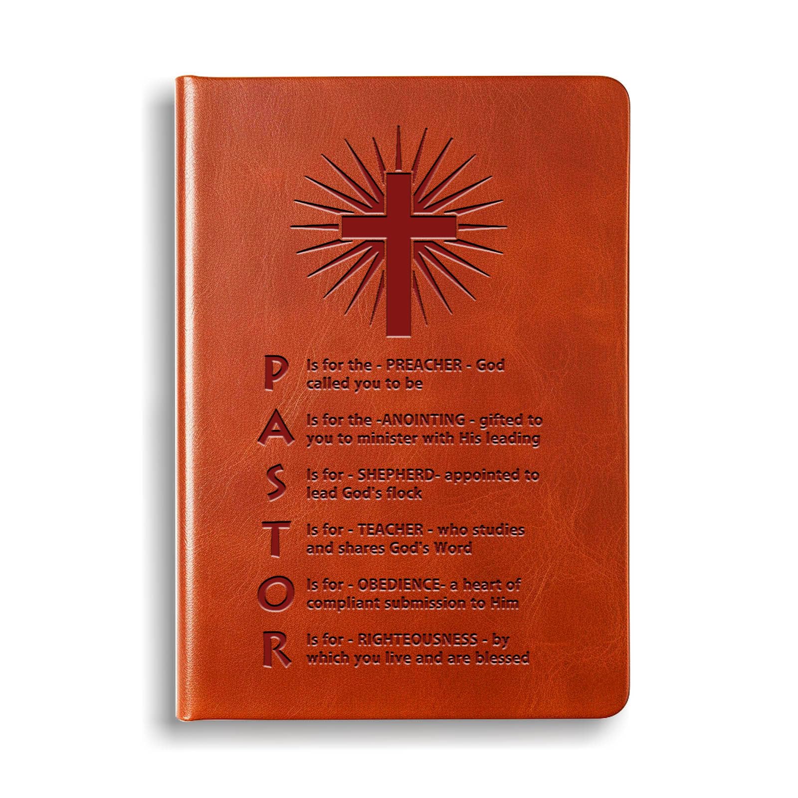 WHLBHG Pastor Gifts Pastor Leather Journal Notebook Pastor Appreciation Gifts Christian Gifts Minister's Gift Pastor Definition Notebook Birthday Gift