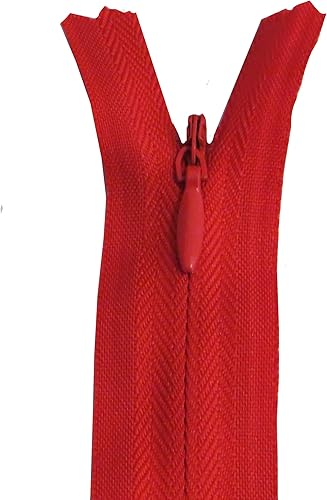 Miniatura 2 de Seeking ROAM Cremalleras invisibles, bobina de nailon, 3, 2 piezas (rojo, 14")