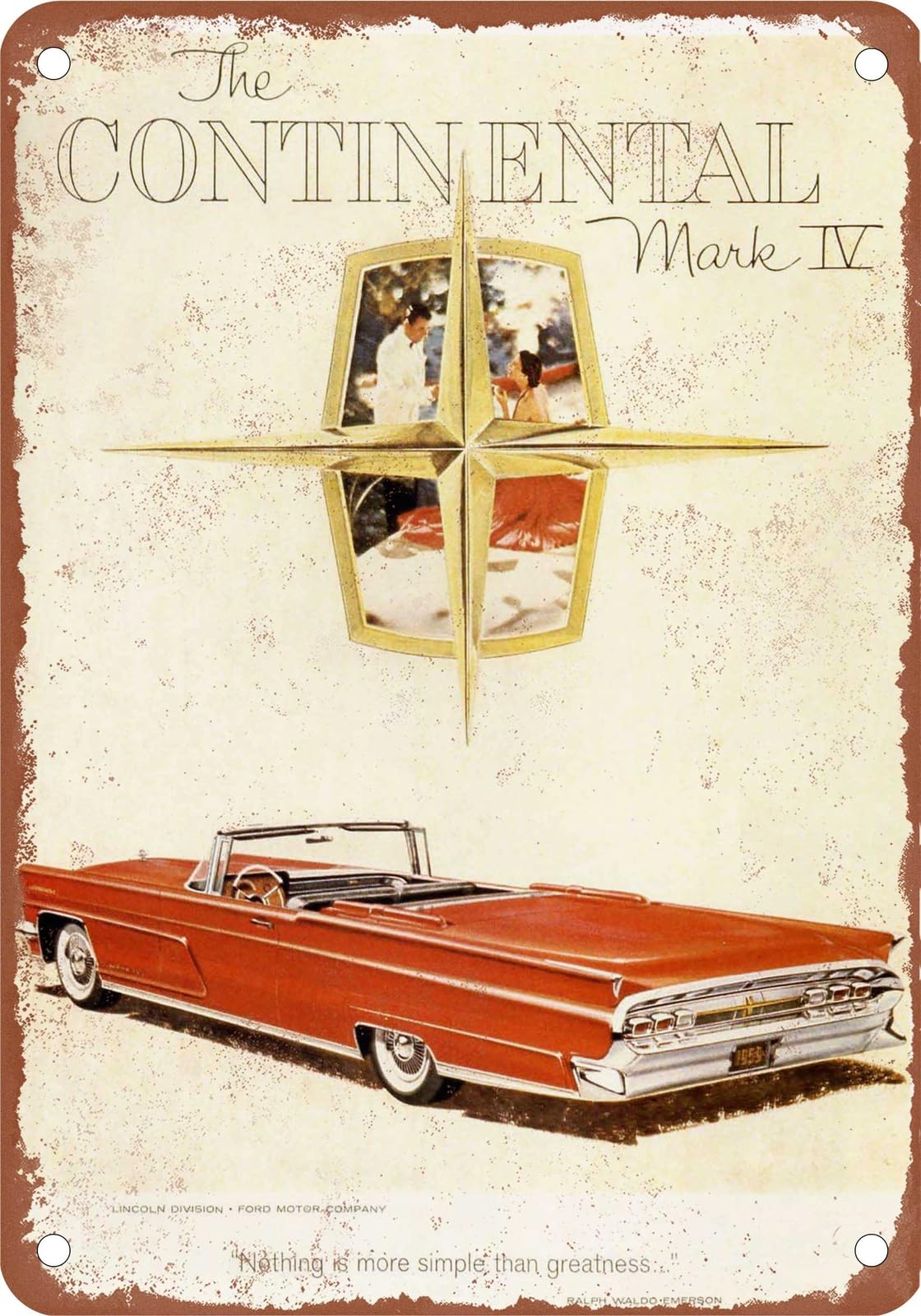 METAL SIGN - 1959 Lincoln Vintage Ad 01 - Old Retro Rusty Look home decor