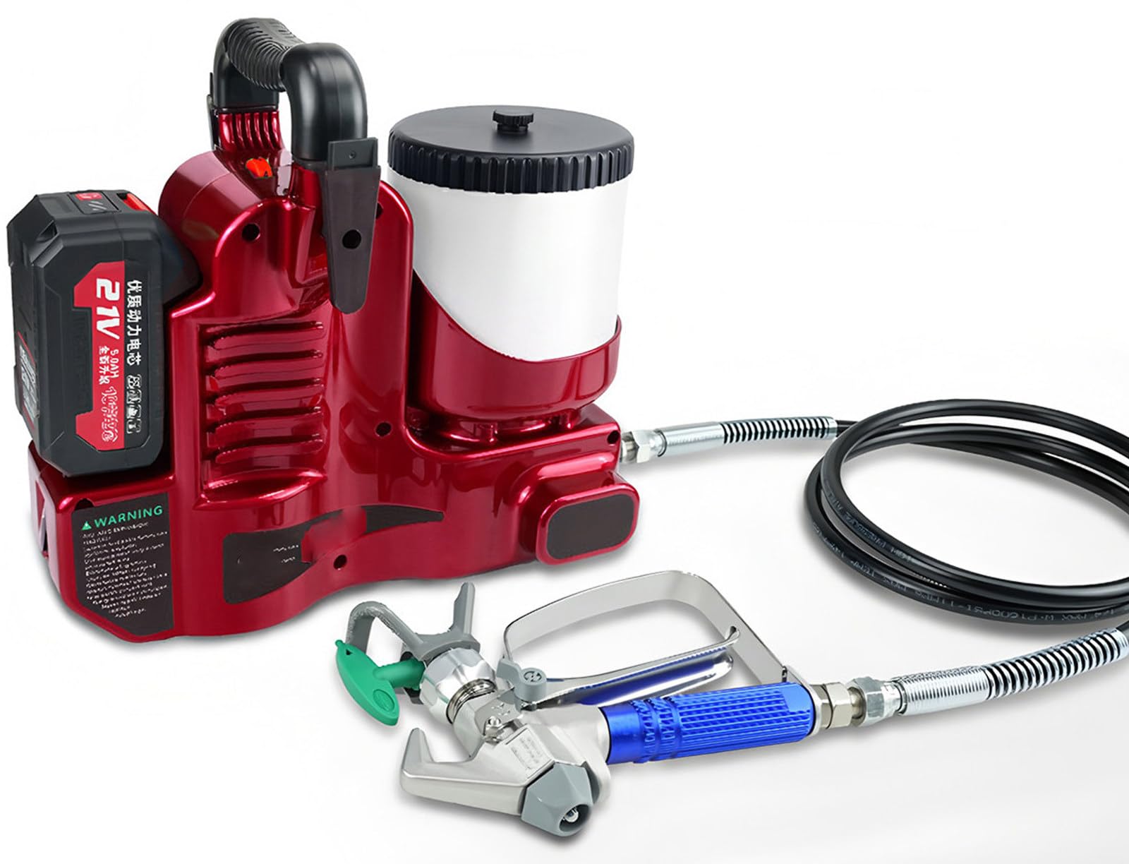 Pulverizador de Pintura Sin Aire, Pulverizador de Pintura InaláMbrico Red