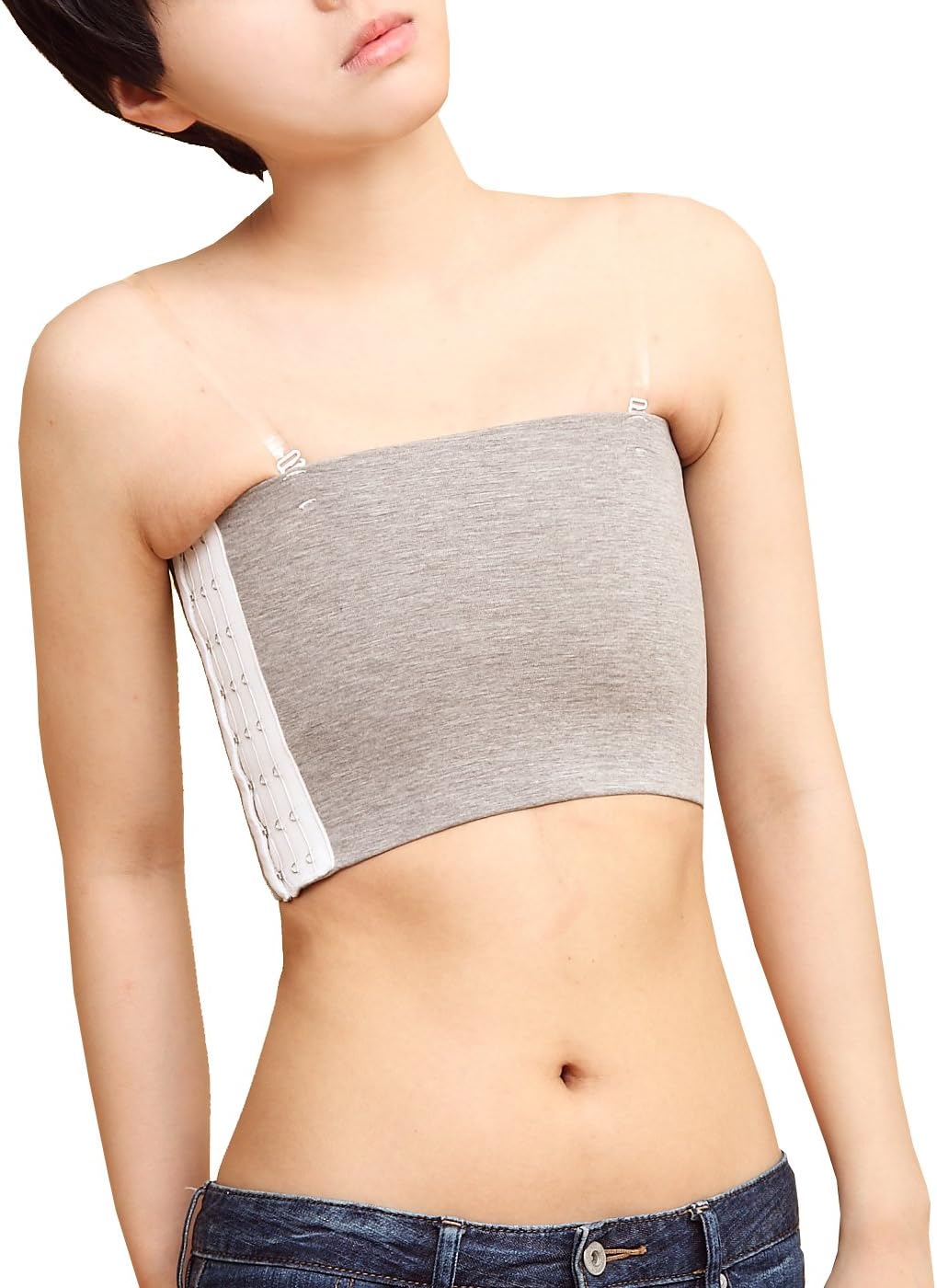 Tomboy Lesbian Chest Binders Clasp Compression Flat Strapless Tube Top Bandage